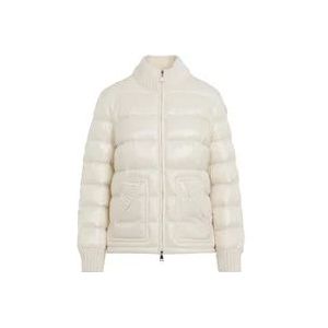 Moncler Beige Arcelot Jas , Beige , Dames , Maat: S