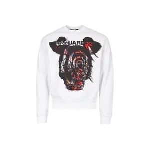 Dsquared2 Witte Sweatshirts - The Whites Collectie , White , Heren , Maat: XS