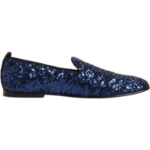 Dolce & Gabbana, Heren, Schoenen, Blauw, Maat: 42 EU Katoen,