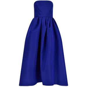 Carolina Herrera, Dames, Jurken, Blauw, Maat: S Zijde,