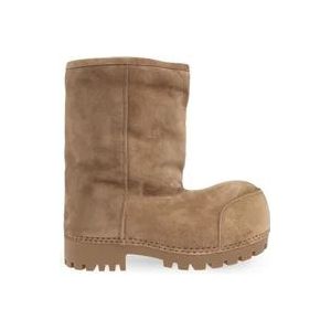 Balenciaga Alaska Bont Lage Sneeuwlaarzen , Brown , Dames , Maat: 36 EU