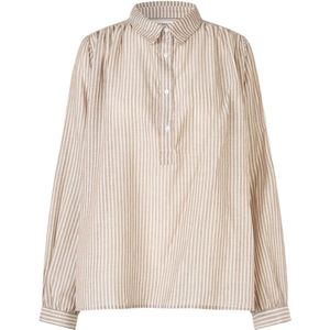 Lollys Laundry, Dames, Blouses & Shirts, Beige, Maat: XS Katoen,
