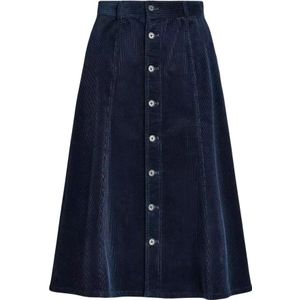Ralph Lauren, Dames, Rokken, Blauw, Maat: XS Corduroy,