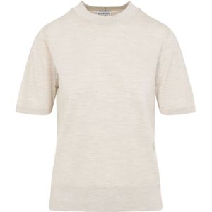 Burberry, Dames, Truien, Beige, Maat: M Wol,