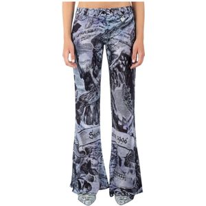 Acne Studios, Dames, Broeken, Veelkleurig, Maat: S Viscose,