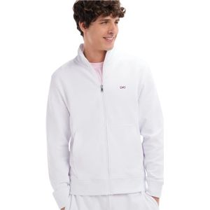 Eden Park, Heren, Sweatshirts & Hoodies, Wit, Maat: S Katoen,