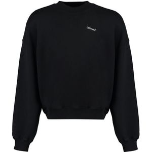 Off White, Heren, Sweatshirts & Hoodies, Zwart, Maat: XS Katoen,