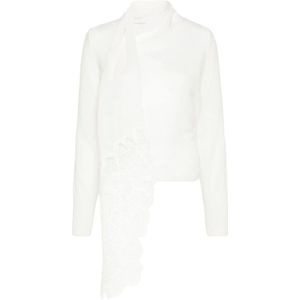 Ermanno Scervino, Dames, Blouses & Shirts, Wit, Maat: L