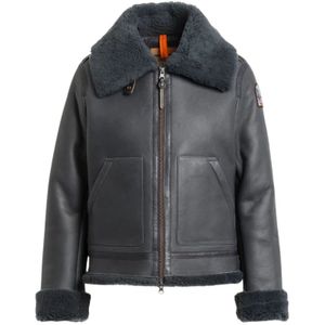 Parajumpers, Dames, Jassen, Grijs, Maat: XS Leer,