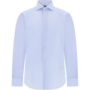 Boggi Milano, Heren, Overhemden, Blauw, Maat: XS Katoen,