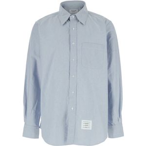 Thom Browne, Heren, Overhemden, Blauw, Maat: M Katoen,