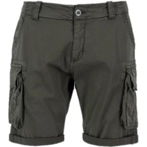 Alpha Industries, Heren, Korte broeken, Grijs, Maat: W32 Katoen,