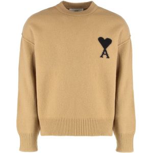 AMI - Wollen Trui - Beige - Unisex