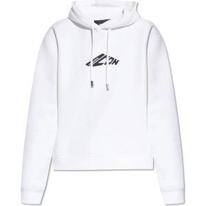 Dsquared2, Dames, Sweatshirts & Hoodies, Wit, Maat: L Katoen,