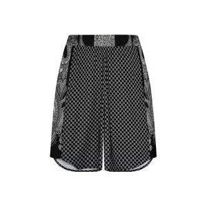 Balmain Zwarte Boxy Fit Shorts met Paisley Print , Black , Heren , Maat: L