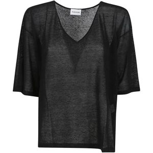 P.a.r.o.s.h., Dames, Truien, Zwart, Maat: XS Linnen,