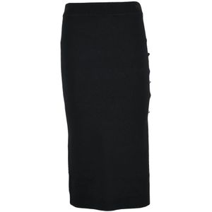 Versace Jeans Couture, Dames, Rokken, Zwart, Maat: L Viscose,