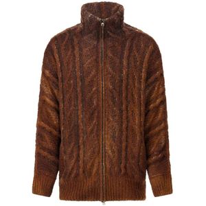 Avant Toi, Heren, Truien, Bruin, Maat: M Zijde,