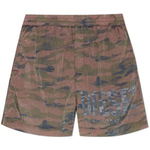 Diesel, Heren, Badkleding, Bruin, Maat: 3XL Polyamide,