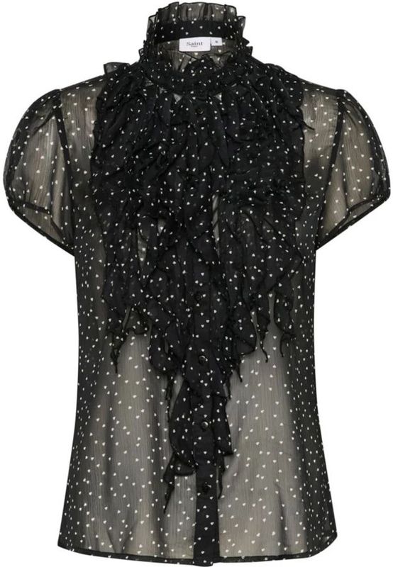 SAINT TROPEZ Shirt 'Lilja'  zwart / wit