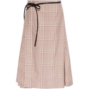 Bottega Veneta, Dames, Rokken, Rood, Maat: S Viscose,