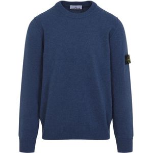 Stone Island, Heren, Truien, Blauw, Maat: XL Wol,