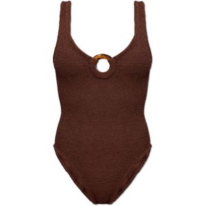 Hunza G, Dames, Badkleding, Bruin, Maat: ONE Size Polyamide,