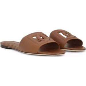 Dolce & Gabbana, Dames, Schoenen, Bruin, Maat: 40 1/2 EU Leer,