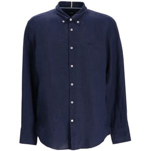 Hugo Boss - Roan - Overhemd - Blauw - Hoogwaardige Stof