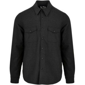 Aspesi, Heren, Overhemden, Grijs, Maat: M Katoen,