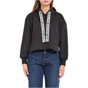 Dondup, Dames, Sweatshirts & Hoodies, Zwart, Maat: S Katoen,