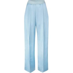 Stine Goya, Dames, Broeken, Blauw, Maat: XS Satijn,