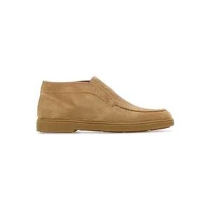 Santoni Suede Enkellaarzen , Brown , Dames , Maat: 37 EU