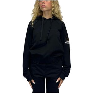 Moschino, Dames, Sweatshirts & Hoodies, Zwart, Maat: S