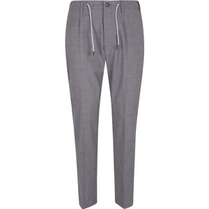 Eleventy - Straight Trousers - Ribbroek - Blauw - 96% Wol 4% Elastaan