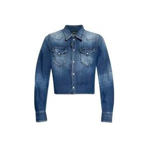 Dsquared2 Denim overhemd , Blue , Dames , Maat: S