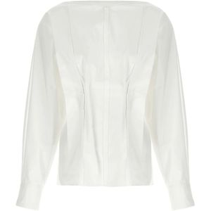 Khaite, Dames, Blouses & Shirts, Wit, Maat: XS Katoen,