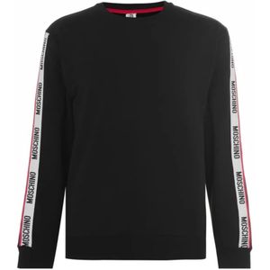 Moschino, Heren, Sweatshirts & Hoodies, Zwart, Maat: M Katoen,