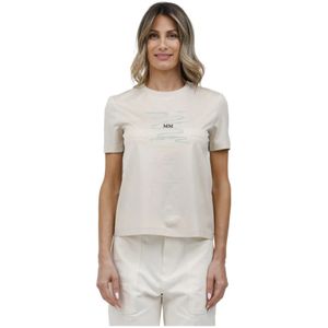 Max Mara, Dames, Tops, Beige, Maat: XL Katoen,