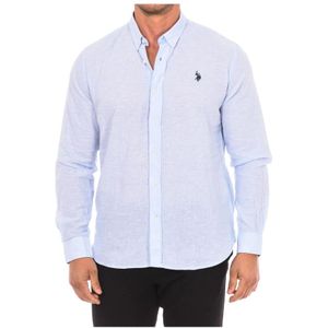 U.s. Polo Assn., Heren, Overhemden, Blauw, Maat: M Katoen,