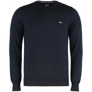 Paul & Shark, Heren, Sweatshirts & Hoodies, Blauw, Maat: 2XL Wol,