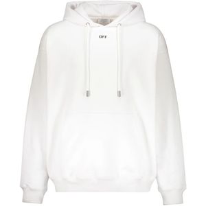 Off White, Heren, Sweatshirts & Hoodies, Wit, Maat: 2XL Katoen,