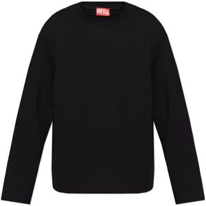 Diesel, Heren, Sweatshirts & Hoodies, Zwart, Maat: L Katoen,
