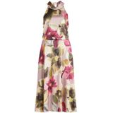 Vera Mont - Cocktailjurk - Veelkleurig - Elegante Midi-jurk met Opstaande Kraag