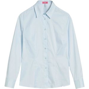 Blouse - Lichtblauw - Knoopsluiting - Zonder Capuchon
