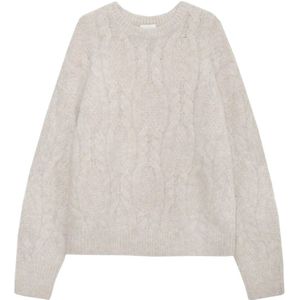 Anine Bing, Dames, Truien, Grijs, Maat: L Leer,