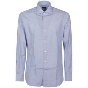 Barba Napoli, Heren, Overhemden, Blauw, Maat: 2XL Katoen,