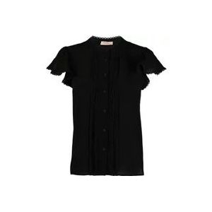 Twinset Short Sleeve Hemden , Black , Dames , Maat: XS