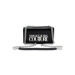 Versace Schoudertas met zichtbaar logo , Black , Dames , Maat: ONE Size