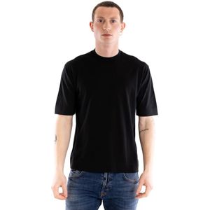 Paolo Pecora, Heren, Tops, Zwart, Maat: L Katoen,